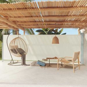 Maisonchic - Store banne, Auvent latéral rétractable de patio, Paravent extérieur 180x600 cm Crème OWV94147 design in
