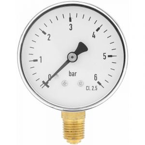 1/4'NPT 0-6 bar Manomètre de pression d'eau d'air Manomètre à montage latéral pour l'instrument de cadran d'huile d'air d'eau