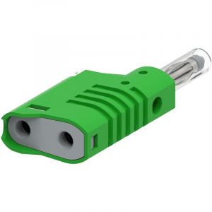 1089-CD1-V Fiche banane m&acirc;le, droit &oslash; de la broche: 4 mm vert 1 pc(s) D390692 - Electro Pjp