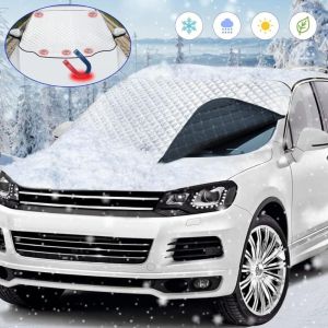 Protege Pare Brise Givre, Magn&eacute;tique Protection Pare Brise Gel, Universelle Couverture Pare Brise Voiture, Bache Anti Givre Voiture, Anti Neige Glace