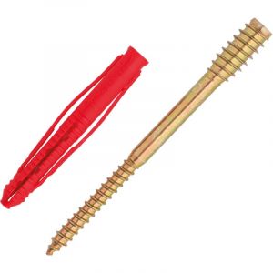 Scell-it - Boite de 50 vis de montage à distance spéciale huisseries top roc Ø6x80mm + chevilles nylon Ø8x65 + capuchon Blc - Type pvc - Support