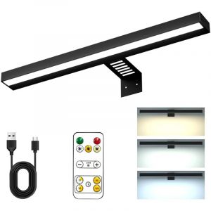 Lampes pour tableaux rechargeables, noir, 30 cm, 1,8 W, lumi&egrave;re de peinture rechargeable pour afficher des &oelig;uvres d'art, lumi&egrave;re magn&eacute;tique sans fil