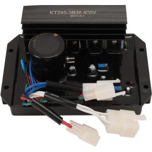 R&eacute;gulateur de Tension pour G&eacute;n&eacute;rateur &agrave; Essence - Mod&egrave;le KT245 3B38 400V - Stabilisateur Automatique Lin&eacute;aire - ABS/Fer/Aluminium - 150x99x59mm