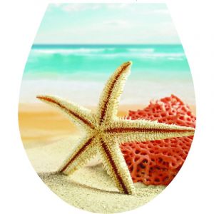 Tycner - Etoile de Mer' Toilette Siège Autocollant Couvercle Wc Couverture Art 32x38cm