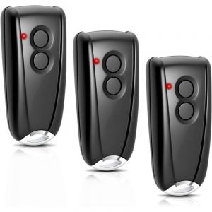 T&eacute;l&eacute;commande de porte de garage 433,92 MHz pour EcoStar RSC2433, RSE2433, RSZ1433, avec base m&eacute;tallique, 3 boutons pour Horma EcoStar Liftroic