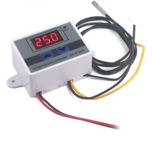 DC24V 10A Module de Contr&ocirc;leur de Temp&eacute;rature &agrave; Del Digital, Commutateur de Thermostat avec Sonde &eacute;tanche, Thermostat de Chauffage Programmable