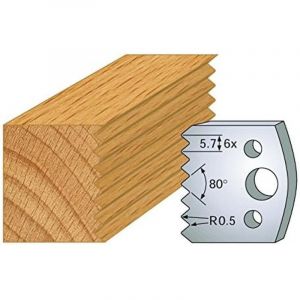 Diamwood Jeu de 2 Fers Profil&eacute;s Acier HT 40 x 4 mm - N&deg;077 Bouvetage - 40 mm - 40 mm - Outil de menuiserie - Pr&eacute;cision et durabilit&eacute; pour l'usinage