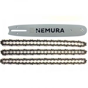 Guide Chaine 25cm Pour Elagueuse + 3 Chaînes 40 Entraineurs 3/8 lp .050 (1,3mm)
