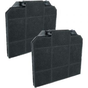 2x Filtres &agrave; charbon actif compatible avec Franke Tube Insel ftu 3807 i xs 77 h, Tube ftu 3807-P xs 70 h hotte aspirante - 26,5 x 23,5 x 1,5 cm - Vhbw