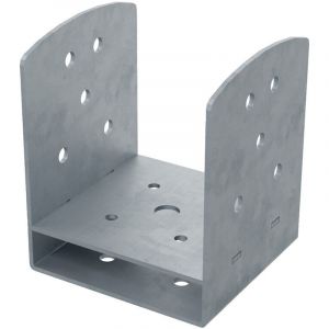 Support de poteaux 90x90 mm en U pour vis de fondation SPIRAL&reg; livr&eacute; avec vis centrale 16x50 mm + rondelles - FIBERDECK