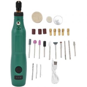 Mini perceuse électrique DC5V, 3 vitesses réglables, mini meuleuse électrique, kit d'outils pour poinçonnage, gravure, ébarbage et polissage