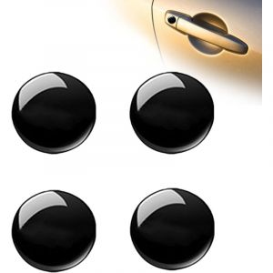 CCYKXA 4pcs Cache Trou Cl&eacute; Voiture - Couvercle Serrure Porti&egrave;re & Protection Anti-Blocage Antirouille Adh&eacute;sif Entr&eacute;e Bouclier & D&eacute;coratif Autocollant