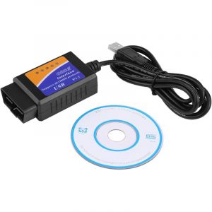 C&acirc;ble USB OBD2 pour voiture V1.5, interface de diagnostic OBD2 pour ELM327