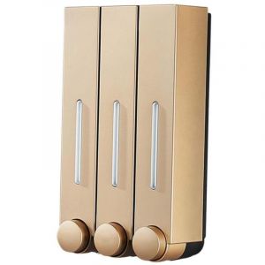 Distributeur de Savon Liquide Mural, Distributeur de Savon Manuel, Distributeur de Shampoing Et Gel Douche Dor&eacute; &eacute;l&eacute;gant pour La Maison, Le Bureau