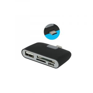 Fujionkyo - Adaptateur multiport Smart Reader 4 en 1 SuperSpeed usb-c™ vers sd / Micro sd / usb / Micro usb / usb-c™ 4...