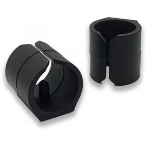 Ajile - Embout &agrave; bride NOIR pour Tube rond de diam. 22 mm