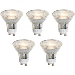 Luedd - Lot de 5 Ampoule led GU10 50mm Dimmables Transparentes 4.9W 500 lm 2700K