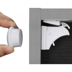 S&eacute;curit&eacute; B&eacute;b&eacute; Placard Bloque Porte (8 Verrous + 2 Cl&eacute;s), Bloque Tiroir S&eacute;curit&eacute; Enfant Verrouillage B&eacute;b&eacute; Serrures Verrous Magn&eacute;tique Loquets de