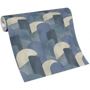 Bricoflor - Papier peint uni blanc cassé salon et bureau Tapisserie blanche unie salle de bain et couloir Papier peint intissé vinyle pour chambre