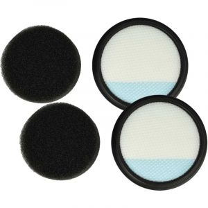 vhbw Lot de 4 filtres compatible avec Dirt Devil Blade DD767, DD777 aspirateur - filtre mousse, filtre pr&eacute;-moteur