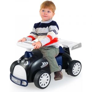 COSTWAY Porteur Enfant en Frome Requin avec Volant & Musique, Voiture &agrave; Pousser B&eacute;b&eacute; avec Coffre &agrave; Jouets Cach&eacute; & roulettes Universelles, Charge 15