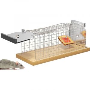 1 Pièce piege a Rat Cage réutilisable, piège à Souris Vivante Sensibilité Ajustable, nasse a Rats sans Tuer, Efficace Attrape Rat pour Garage,