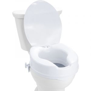 Mophorn - Siège de toilette surélevé, hauteur de 4 po, capacité de 300 lb, rehausseur de toilette universel, verrouillage par tige à vis, pour
