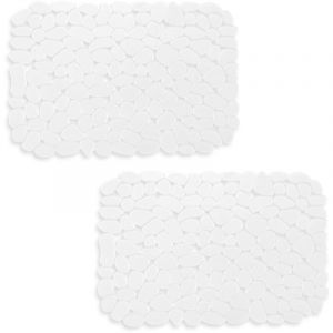 Lot de 2 Tapis Evier Cuisine, 40 x 30 cm, Tapis Evier à Faire Soi-Même pour Evier de Cuisine, Tapis D'évier à Drainage Tapide pour Vaisselle,
