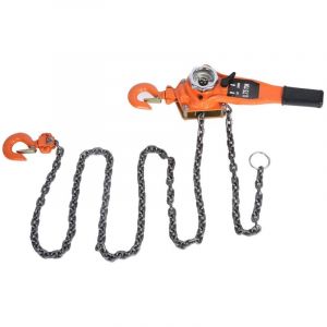 Palan à Levier Manuel 0.75 T Palan à Chaîne à Cliquet Manutention Levage 3 m Acier au Carbone G80 Frein Weston Double Cliquet Guidage de Chaîne
