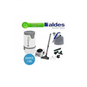 Aspirateur central Aldes Pack c.axpir initia - Garantie 2 ans - Surface jusqu'à 200 m² - Set de nettoyage - Berceau mural offert