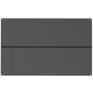 Tapis de Sol en Plastique pour Abri d'Outils, Lot de 16 Dalle Terrasse pour Patio avec Surface Antidérapante, Montage Facile, 343 x 215 cm