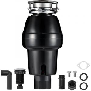 Broyeur de déchets pour évier de cuisine, 3/4 cv, système de broyage des déchets alimentaires, 3600 tr/min, avec câble d'alimentation et protection