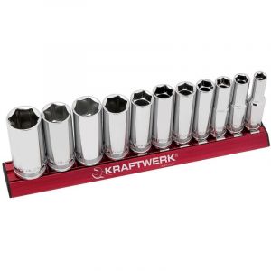 Kraftwerk - Jeu de 11 douilles longues magalu 3/8'