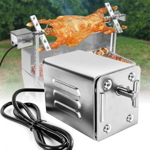 Tourne Broche Barbecue 15w 70kg Moteur Tourne Broche Sp-S40 2.7 RPM Moteur &eacute;Lectrique pour Barbecue, Poulet, Porc, Ch&egrave;Vre Grill&eacute;E &agrave; L'Ext&eacute;Rieur