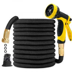 Yoyo - Tuyau d'Arrosage 50ft - Tube R&eacute;sistant avec Pistolet de 9 Fonctions