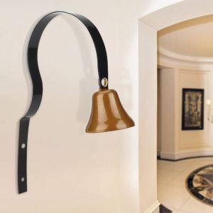 CCYKXA Cloche de Commer&ccedil;ants R&eacute;tro Sonnette de Porte M&eacute;tal Cloche Murale Ancienne Porte D'entr&eacute;e D&eacute;coration