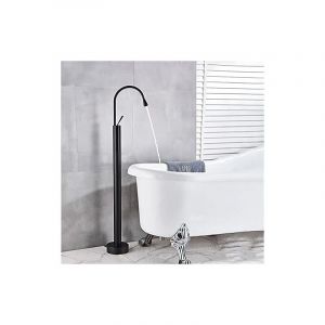 Coocheer - Ensemble de robinet de baignoire noir, mitigeur de baignoire sur pied, robinet de douche &agrave; poign&eacute;e unique pour baignoire de salle de bain