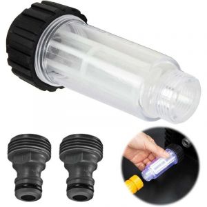 Vtizikl Filtre pour nettoyeur haute pression , raccord 3/4 pouce avec 2 connecteurs, filtre &agrave; sable pour pompe &agrave; eau, compatible avec K&auml;rcher K2-K7