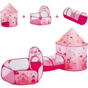 Mophorn - Tente de jeu 3 en 1 pour enfants avec tunnel pour filles et garçons, maison de jeu pop-up intérieure/extérieure, sac de transport et