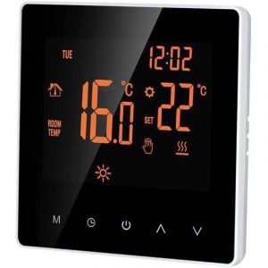 Beijiyi - Thermostat numérique 16A, écran lcd, écran tactile, thermostat de chauffage électrique programmable pour école à domicile Orange