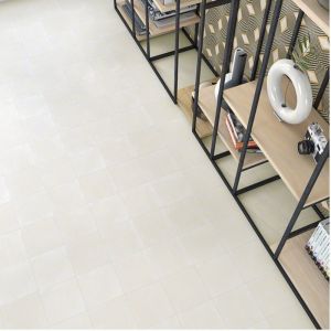 Carrelage gr&egrave;s c&eacute;rame effet carreau ciment uni Pop Tile Sixties 15x15cm (8 couleurs) 15x15 cm Blanc Lune - Satin&eacute; - bo&icirc;te de 1 m2