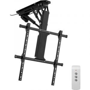 VEVOR Support TV Plafond Motorise pour Ecrans 32-65 pouces/81,3-165 cm, Fixation TV Reglable Electriquement, Accroche Televiseur avec Capacite de