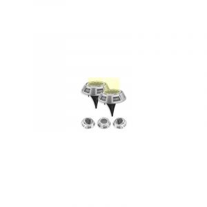 Lot de 2 Balises Solaires Extérieures Ultra Plates et Orientables - Ø12 cm