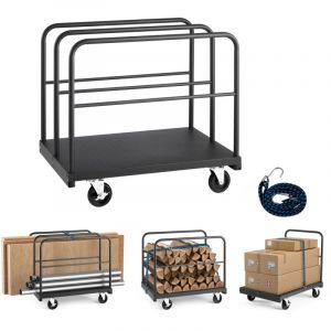 Mophorn Chariot pour Plaques de Pl&acirc;tre, Capacit&eacute; 816,5 kg, Plateforme 914 x 610 mm, avec Roulettes Pivotantes et Freins, Rampes Lat&eacute;rales, pour