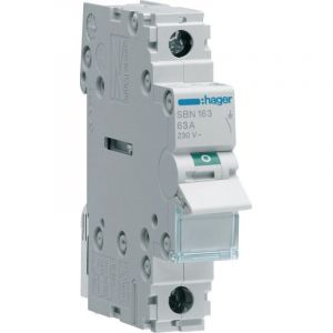 Interrupteur sectionneur modulaire 1P 63A 230VAC