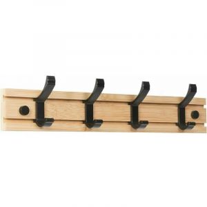 Pat&egrave;re Murale de 4 Crochets Mobile, Pat&egrave;res Porte Manteaux Crochet Mural pour Serviettes Chapeau Suspendre Manteaux &eacute;charpes, Sacs &agrave; Main et Autres