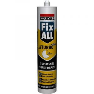 Soudal - fix all turbo mastic adh&eacute;sif hybride noir (290 ml) - 124806
