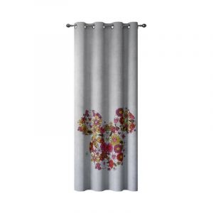 Rideau Disney Tête Mickey en forme de fleurs - 140x250 cm
