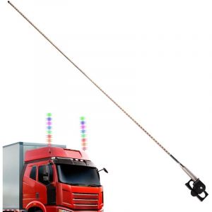 Fouet LED, fouet léger Lumières d'avertissement de voiture 12 V/24 V Lumière de danse de frein de 21,6 pouces, lumières d'antenne LED, fouets