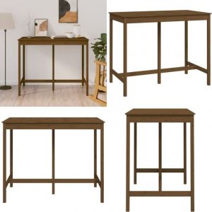Vidaxl - Table de bar Marron miel 140x80x110 cm Bois massif de pin - Table De Bar - Table De Reception - Table Bistro - Table En Bois - Table Design